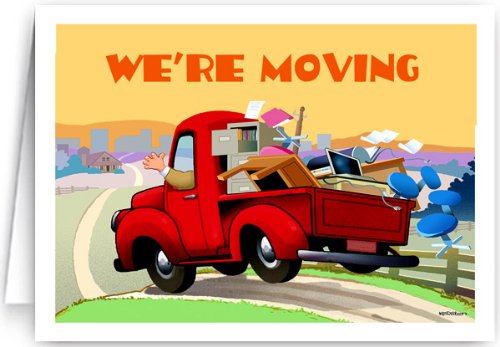 Fun 'We've Moved' Note Cards - 10 Boxed Greeting Cards with Envelopes | Perfect for Housewarming Announcements & New Home Gifts