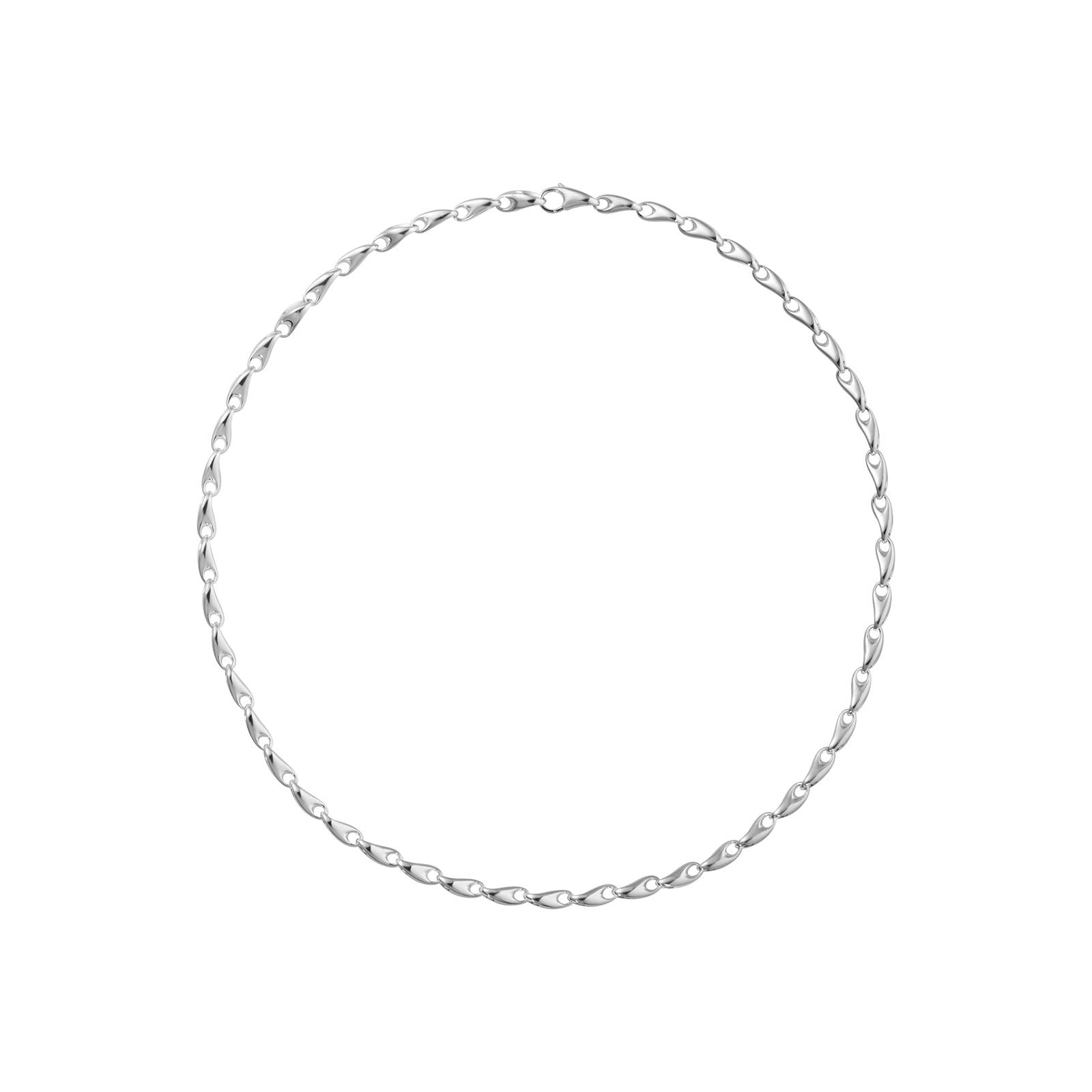 Georg Jensen REFLECT Silver Slim Necklace 45cm - Elegant Minimalist Sterling Silver Chain for Women - Perfect for Everyday Wear, Date Nights & Special Occasions