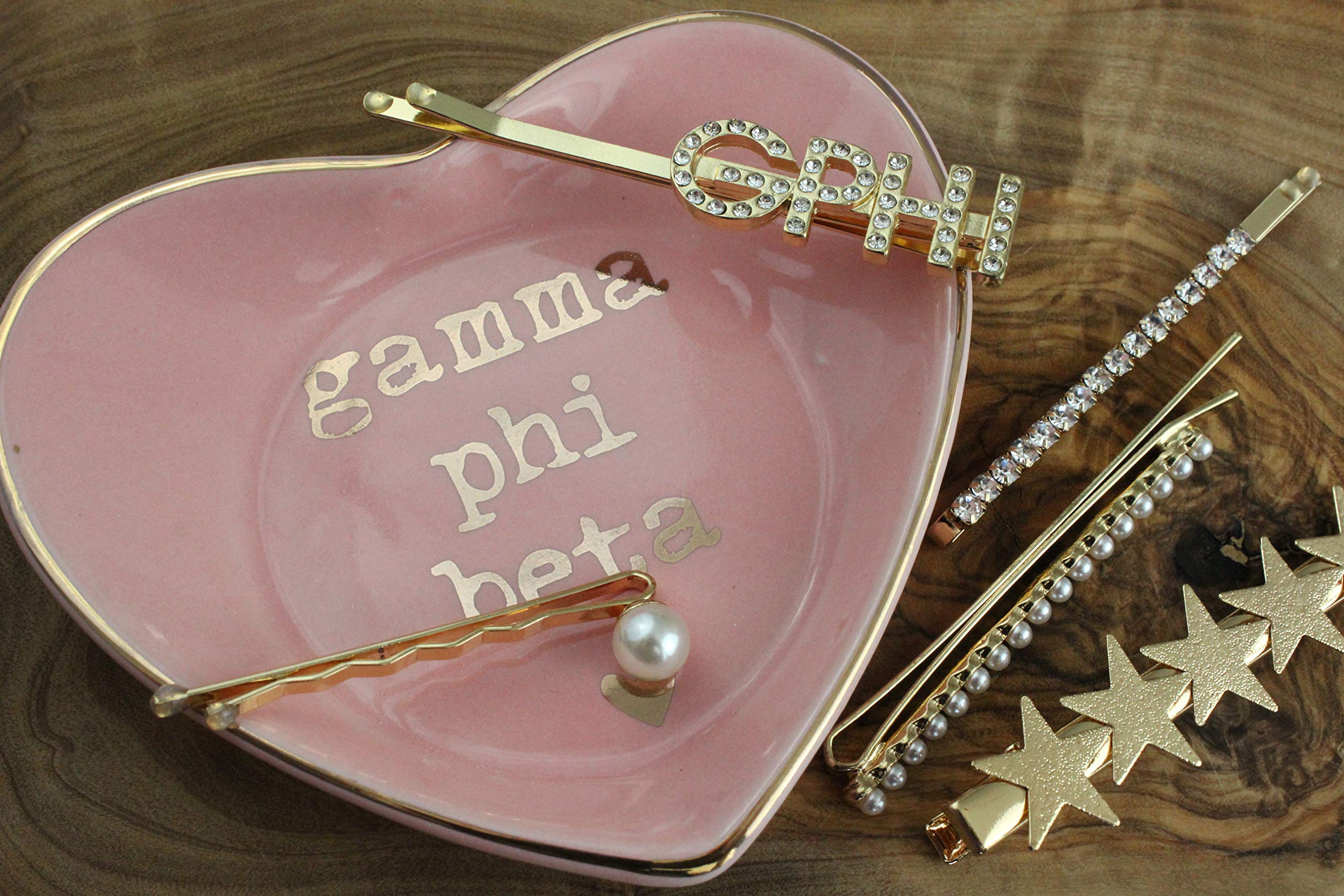 Gamma Phi Beta Sorority Hair Clips - 6 Pack Hair Barrettes for Women & Girls - Perfect for Sorority Events, College Parties & Everyday Styling