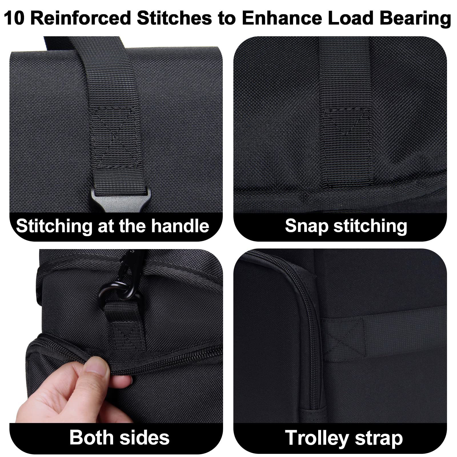 Waterproof DSLR Camera Shoulder Bag with Tripod Holder - Compatible with Nikon, Canon, Sony Mirrorless & SLR Cameras - Durable Messenger Case for Travel, Hiking & Photography (Black, Large)