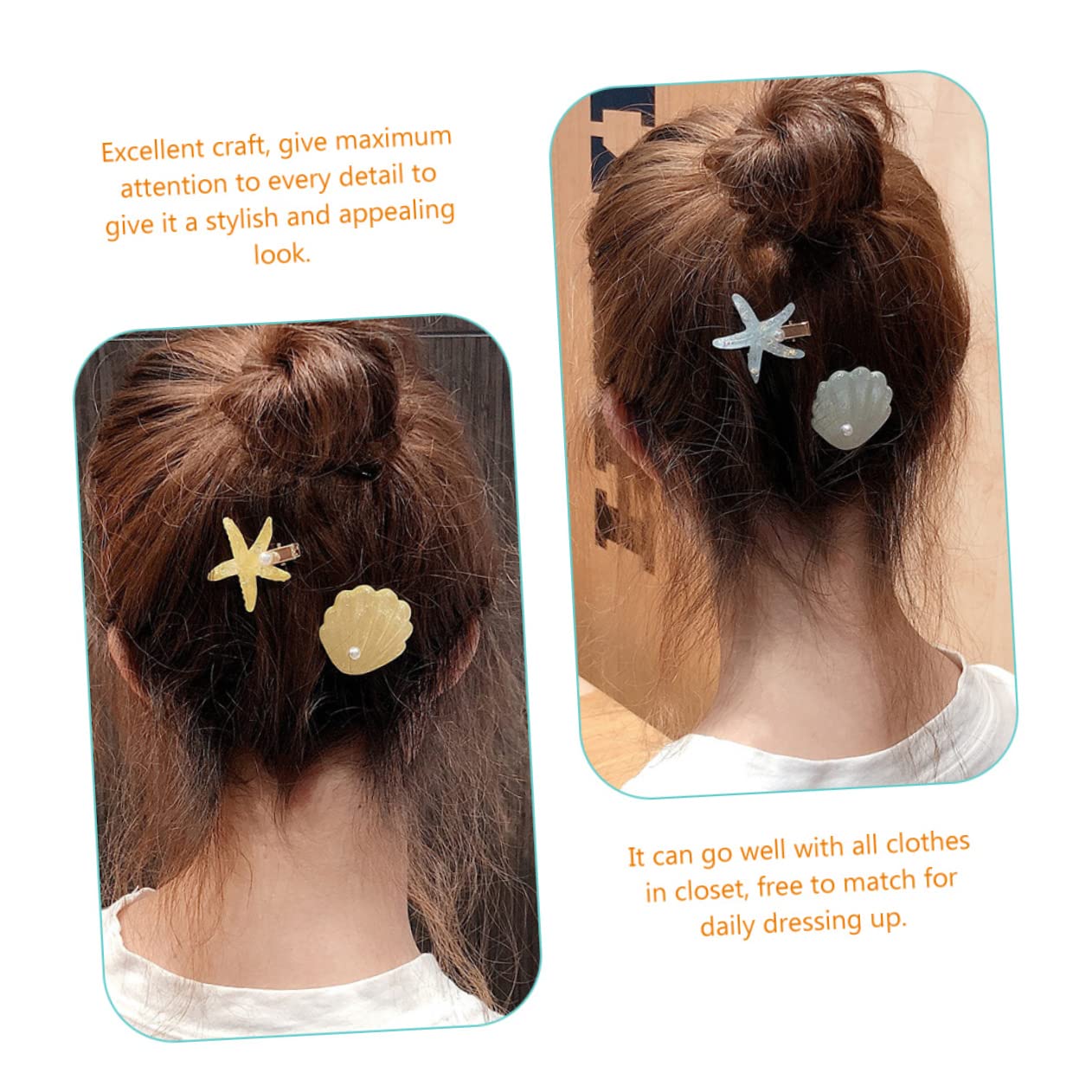 Minkissy 3 Sets Girls Hair Barrettes - Mermaid Hair Clips, Seashell Hairpins for Kids, Unique Party Hair Accessories (8pcs x 3) - Perfect for Birthday Parties, Beach Vacations & Everyday Wear