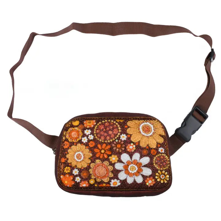 Handmade Beaded Belt Bag for Women - Stylish Crossbody Waist Pack with Adjustable Strap - Perfect for Festivals, Travel, and Everyday Use
