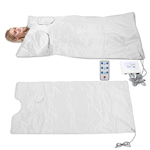 Far Infrared Sauna Blanket for Home Use - Portable Heating Sauna Therapy for Relaxation, Detox & Weight Loss - Perfect for Home, Gym & Salon (Silver) - UK Version
