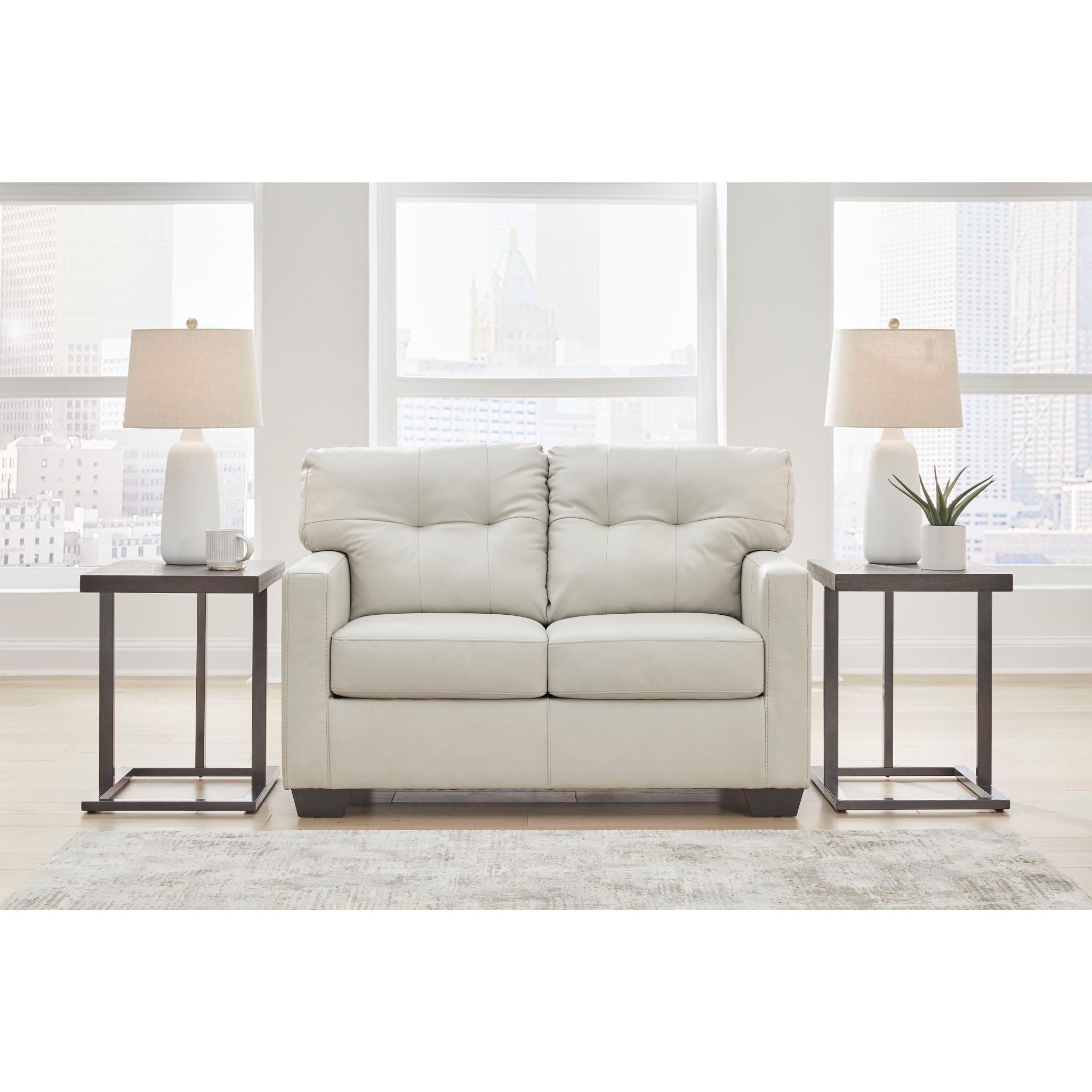 Belziani Modern Loveseat Sofa - Compact 2-Seater for Small Spaces, Living Room, Apartment & Office - Soft Upholstered Fabric, Sturdy Wooden Frame - Perfect for Relaxing, Entertaining & Small Spaces