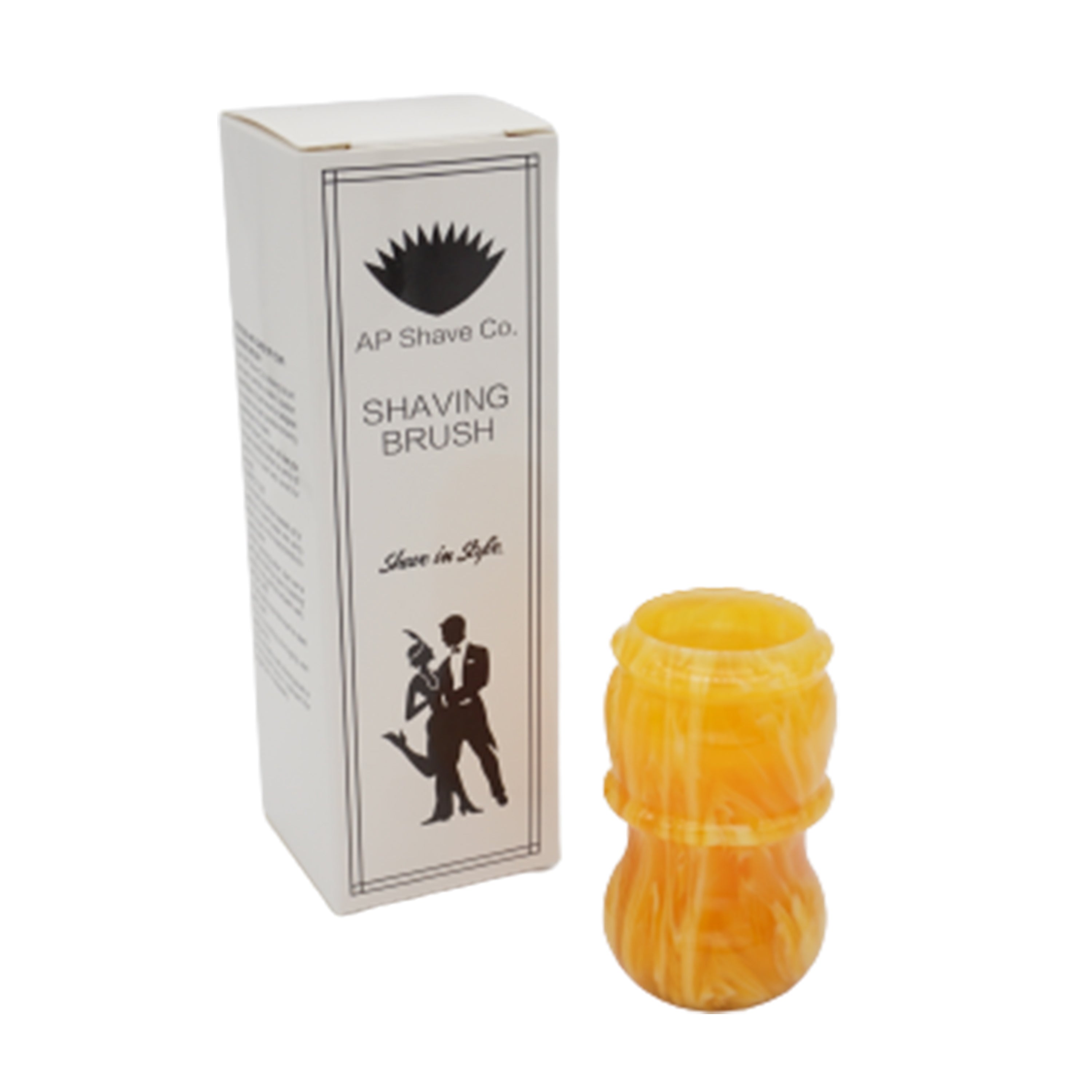 Premium Handmade Amber Shaving Brush Handle - Fits 24mm & 26mm Knots - Perfect for Wet Shaving & Grooming Gifts for Men