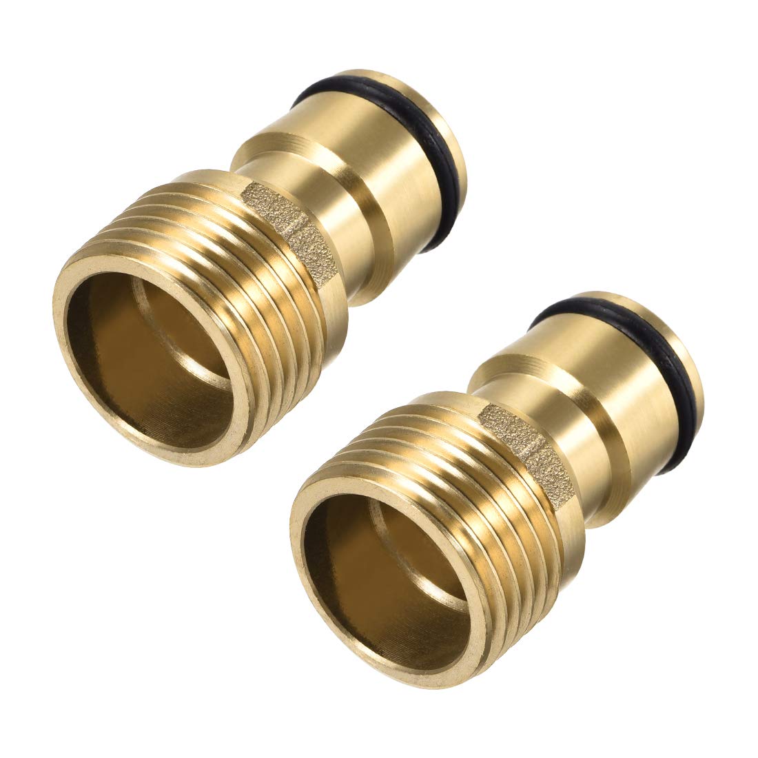 Brass Faucet Quick Connector G1/2 Male Thread Hose Adapter - 2 Pack for Garden Irrigation System, Outdoor Watering & DIY Plumbing Projects