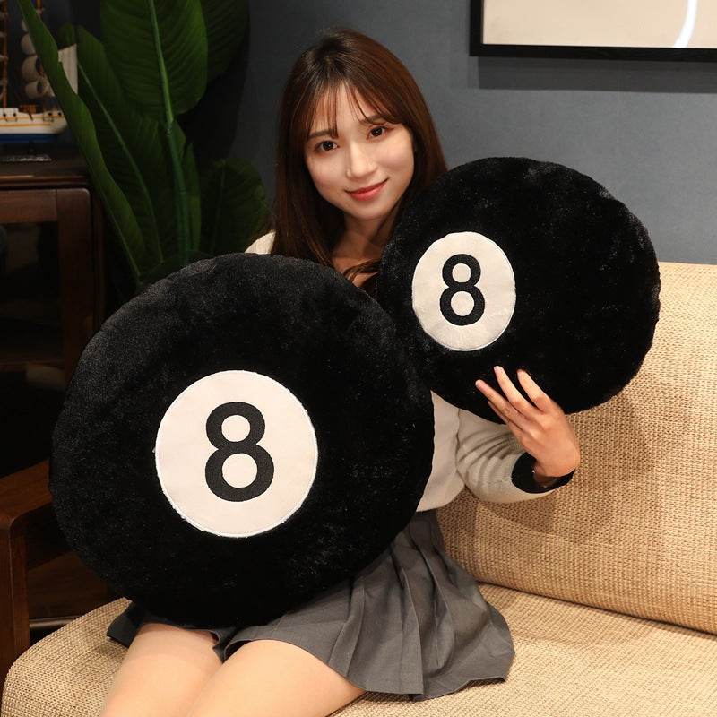 Unique Billiards Ball Plush Toy - Cute & Soft Stuffed Pool Ball for Game Room Decor, Kids Gift & Sports Fan Collectibles