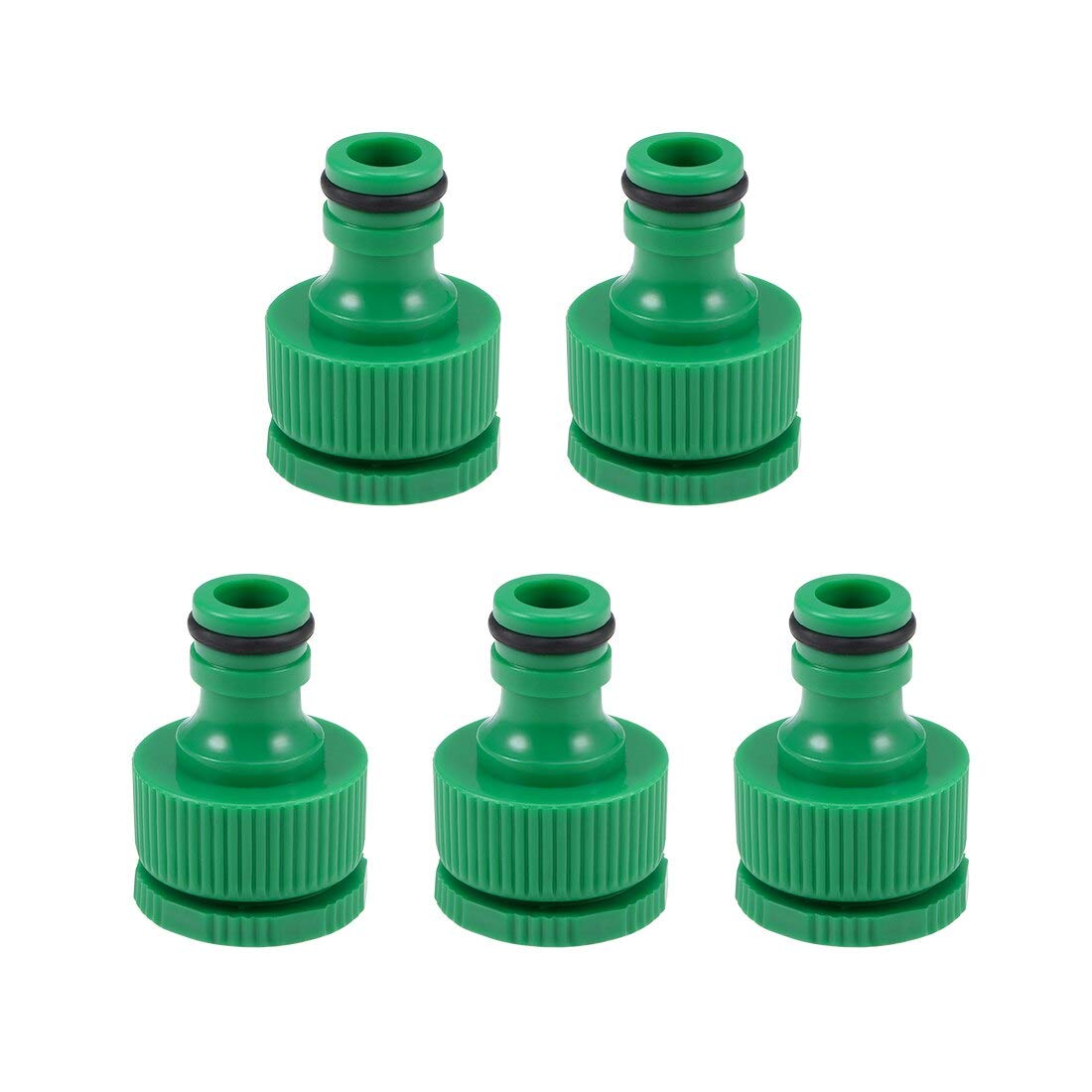 5Pcs Plastic Hose Tap Connector G1/2 Threaded Faucet Nozzle Quick Connect Adapter - PPFT33538 Pipe Fitting for Garden Watering, Irrigation & Outdoor Cleaning