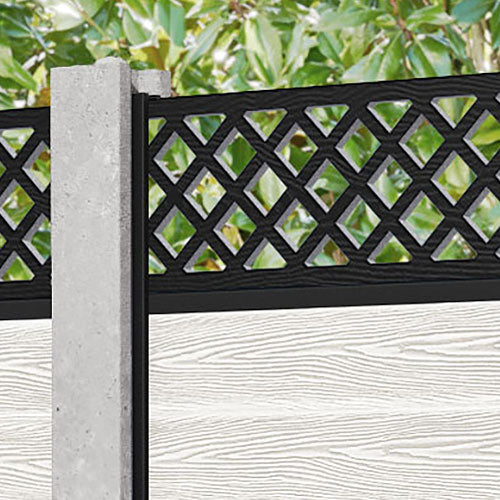 Classic Hive Fence Panel Light Stone - Precast Concrete Fence Screen for Privacy & Security - Perfect for Backyard, Garden, and Property Boundaries