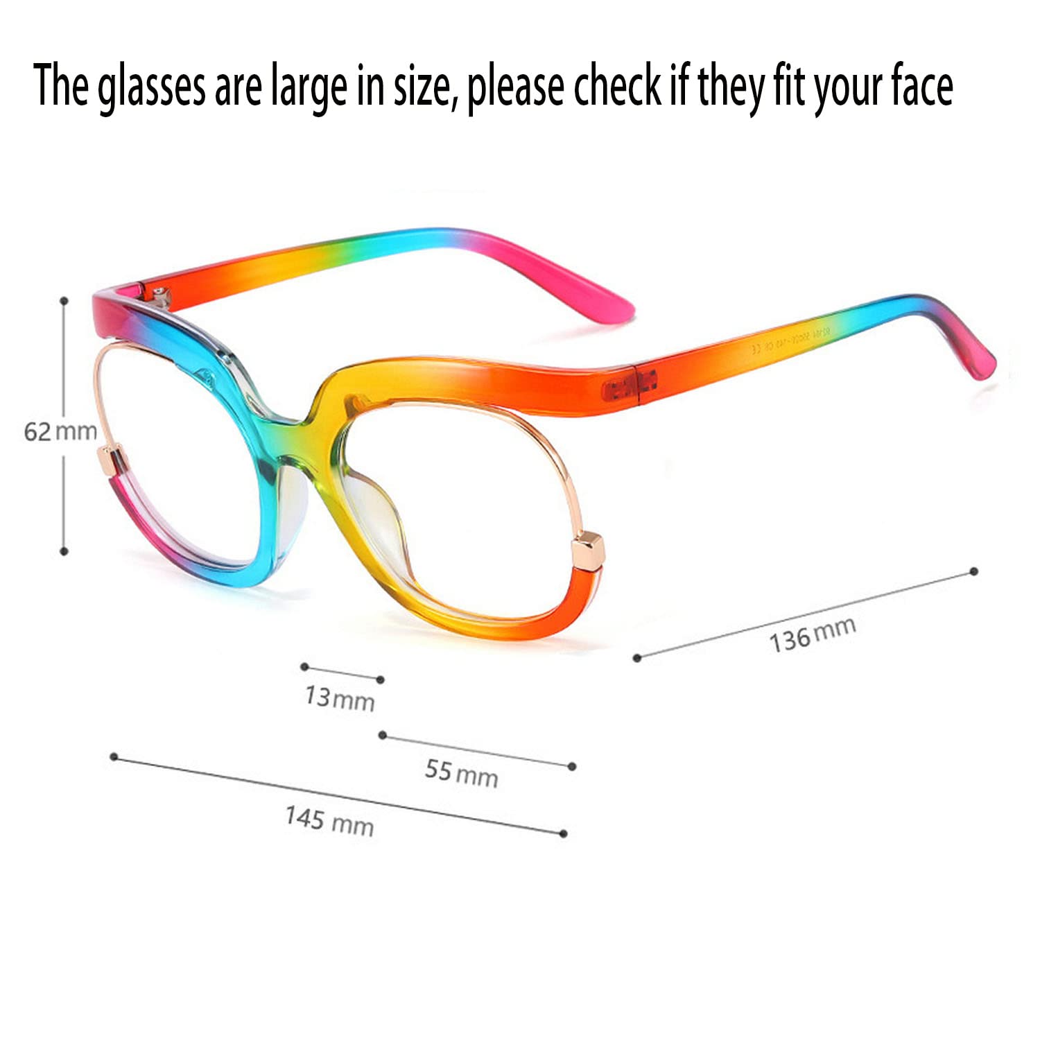 Retro Square Glasses for Women - Clear Lens Frames for Fashion & Reading