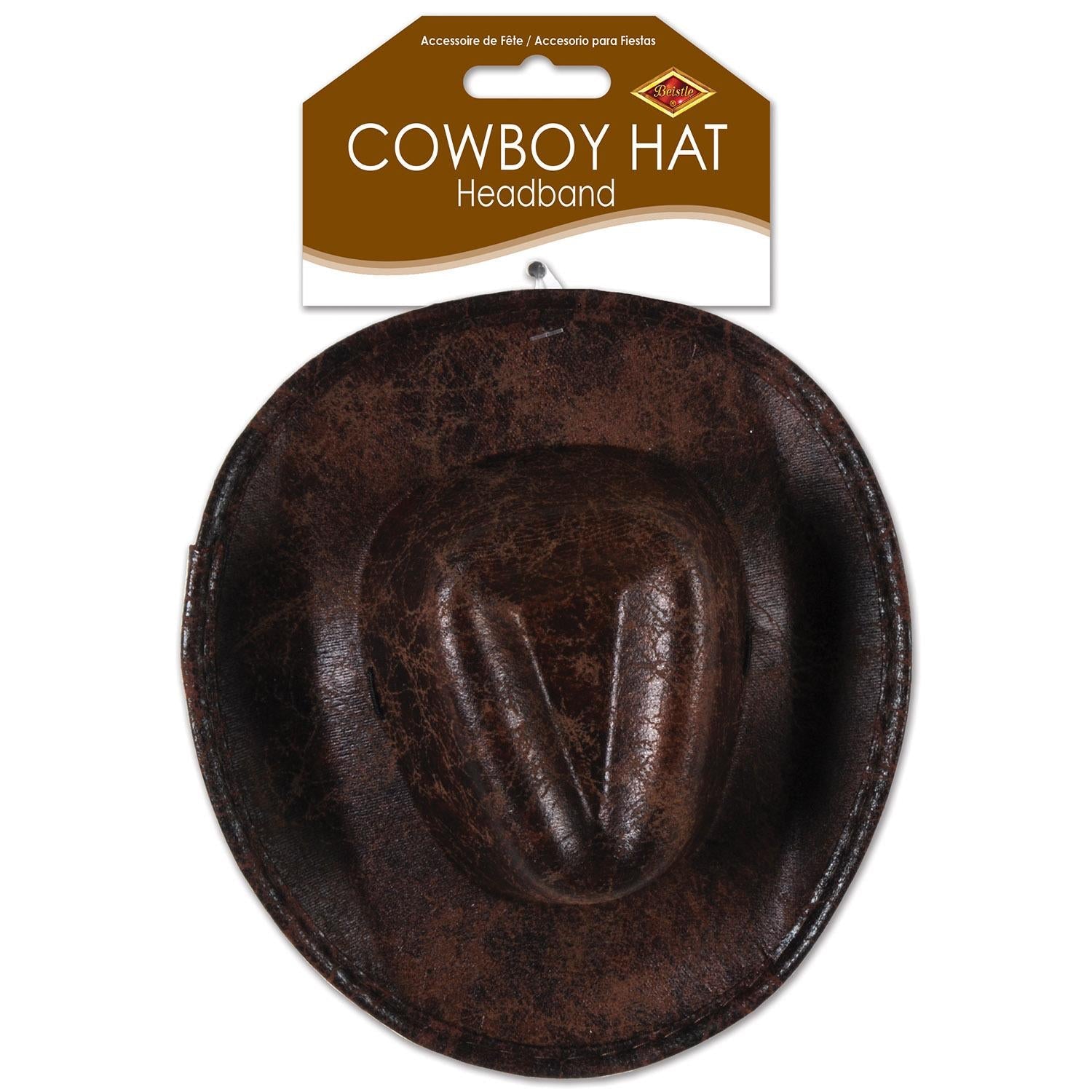 12 Pack Beistle Cowboy Hat Headbands for Women & Men - Western Party Favors, Costume Accessories - Perfect for Halloween, Rodeo, Themed Parties & Country Concerts