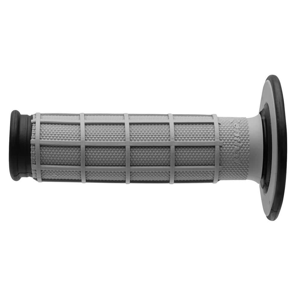 Renthal G152 Black/Gray Full Waffle Motocross Grip - Soft/Firm Dual Compound for Dirt Bike, ATV & Off-Road Motorcycles - Enhanced Control & Comfort for Racing & Trail Riding