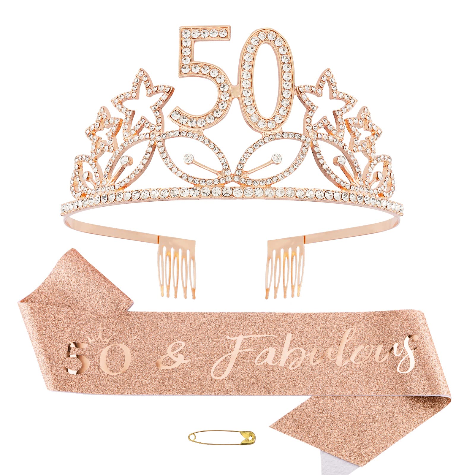 Elegant Rose Gold Birthday Decorations for Women - 16th, 21st, 30th, 40th, 50th, 60th Birthday Party Supplies - Perfect Gift for Her - Ideal for Milestone Celebrations, Bridal Showers & Anniversary Parties