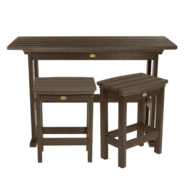 Lehigh 3-Piece Counter Height Balcony Set - Outdoor Patio Furniture for Small Spaces, Bistro Dining, and Apartment Living