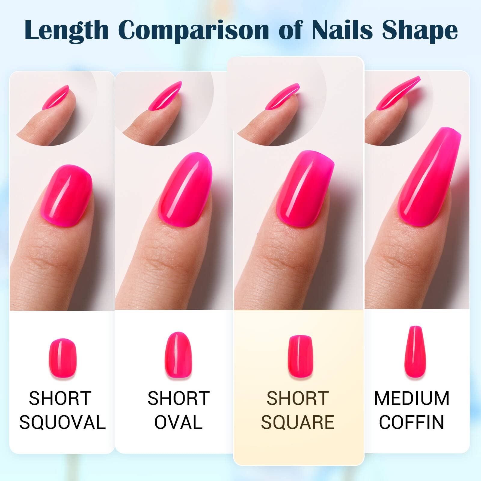 Glamermaid Medium Square Press On Nails - 24Pcs Spring Summer Red Watercolor Gel Fake Nails with Glossy UV Finish | Short Coffin Acrylic False Nails for Women | Reusable Manicure Kit for Parties, Weddings & Everyday Wear