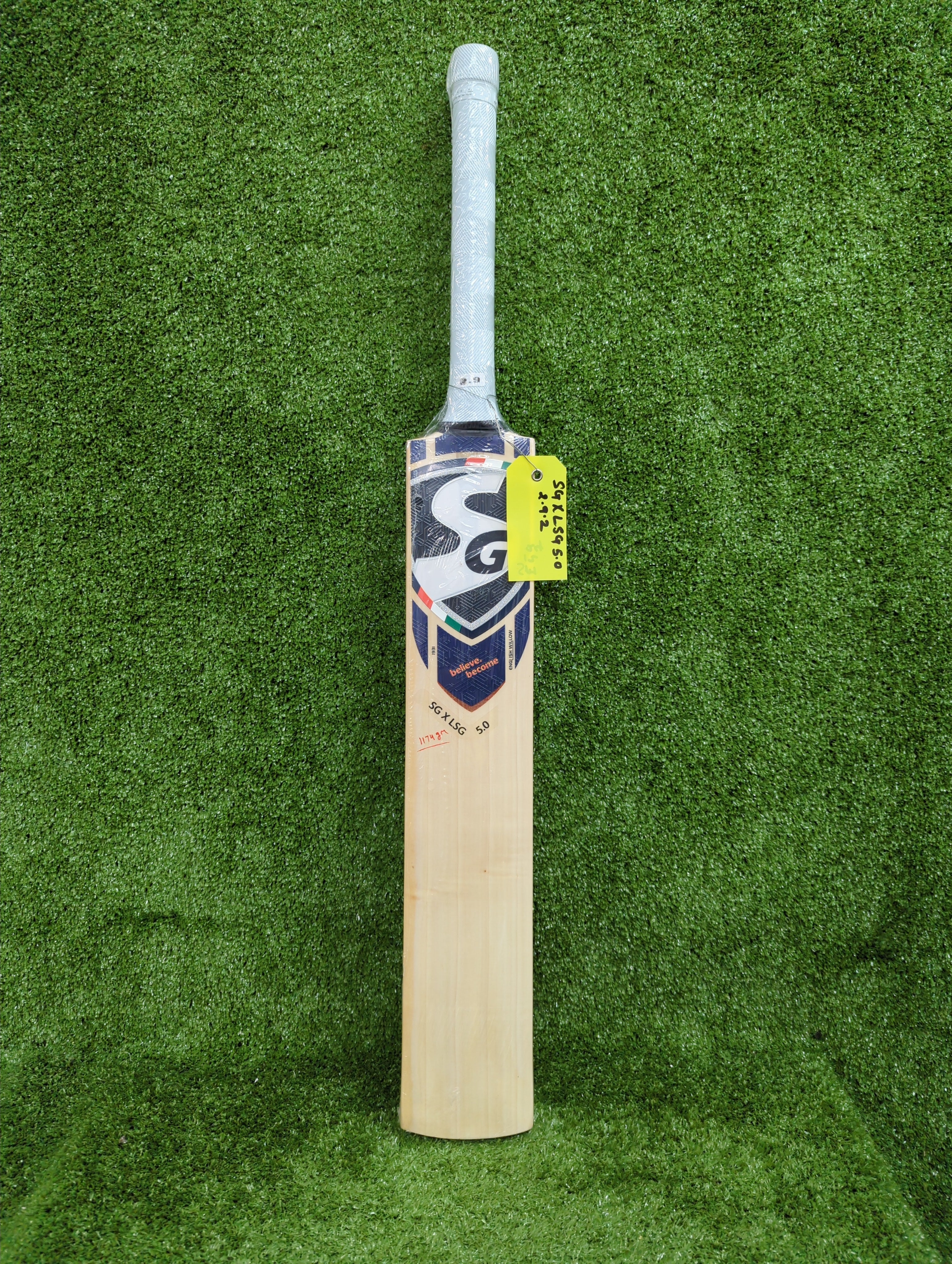 SG X LSG (Lucknow Super Giants) 5.0 English Willow Cricket Bat - Professional Grade Cricket Equipment for Matches & Practice | Perfect for Tournament Play & Training Sessions