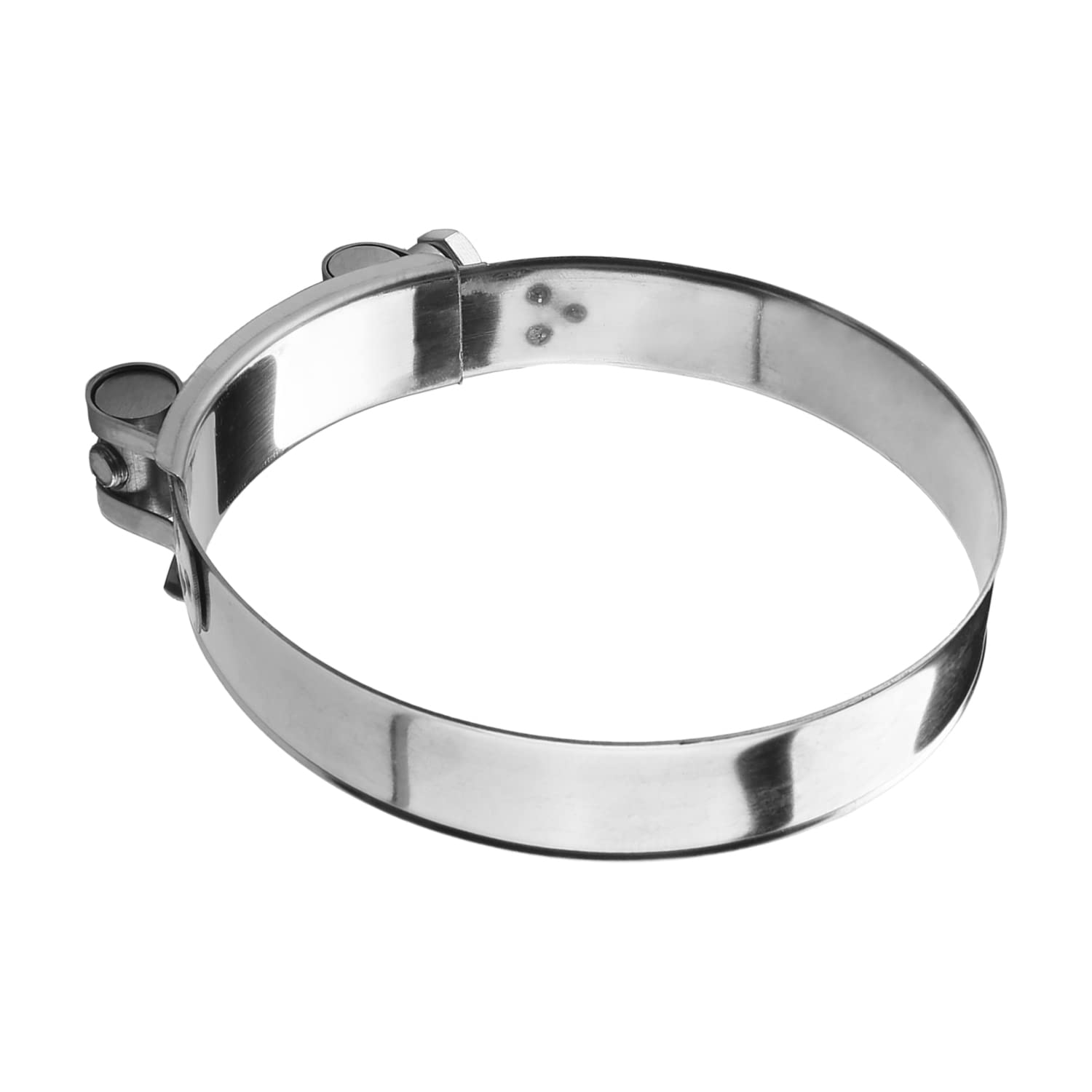 Stainless Steel T-Bolt Hose Clamp 113-121mm (4.45-4.76 Inch) for Fuel Pump, Filter & Plumbing - Heavy Duty Silver Clamp (1 Pack) - Perfect for Automotive, Marine & Industrial Hose Connections