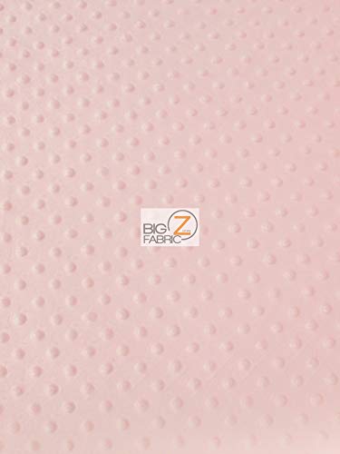 Hug-Z™ Dimple Dot Minky Fabric by The Yard - Soft Plush Light Pink Fleece for DIY Baby Blankets, Nursery Decor, Kids Clothing & Cozy Snuggling - Perfect for Sewing Projects, Swaddles, Stuffed Animals & Home Crafts