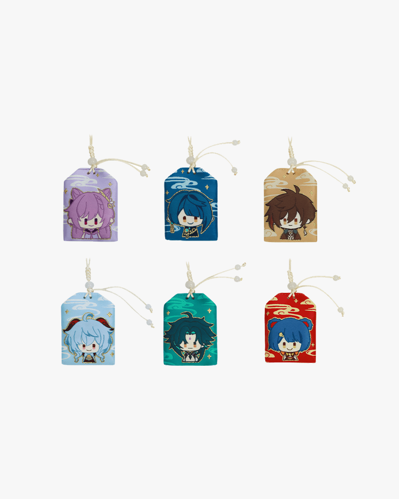 Genshin Impact Character Omamori Amulet - Official Anime Charm for Good Luck, Protection & Cosplay | Perfect for Backpacks, Keychains & Gift Giving