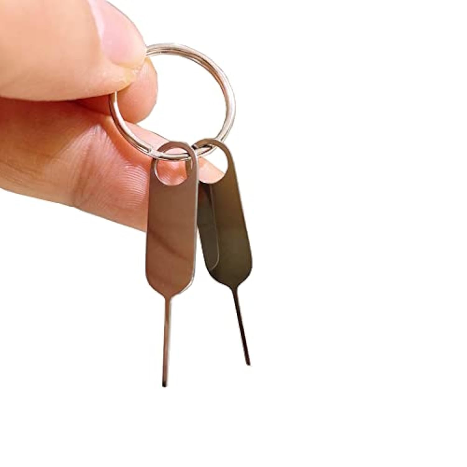 2-Pack Universal SIM Card & SD Card Eject Tool - Compatible with iPhone, Google Pixel, Samsung, Motorola - Keychain Hole for Easy Carry (Keychain Not Included) - Perfect for Phone Repair, Security Reset & Doorbell Maintenance
