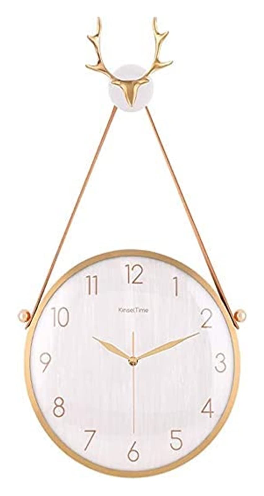 European Style Minimalist Wall Clock - Silent Metal Wall Watch for Home, Living Room, Office Decor | Elegant Art Decoration with Quiet Movement