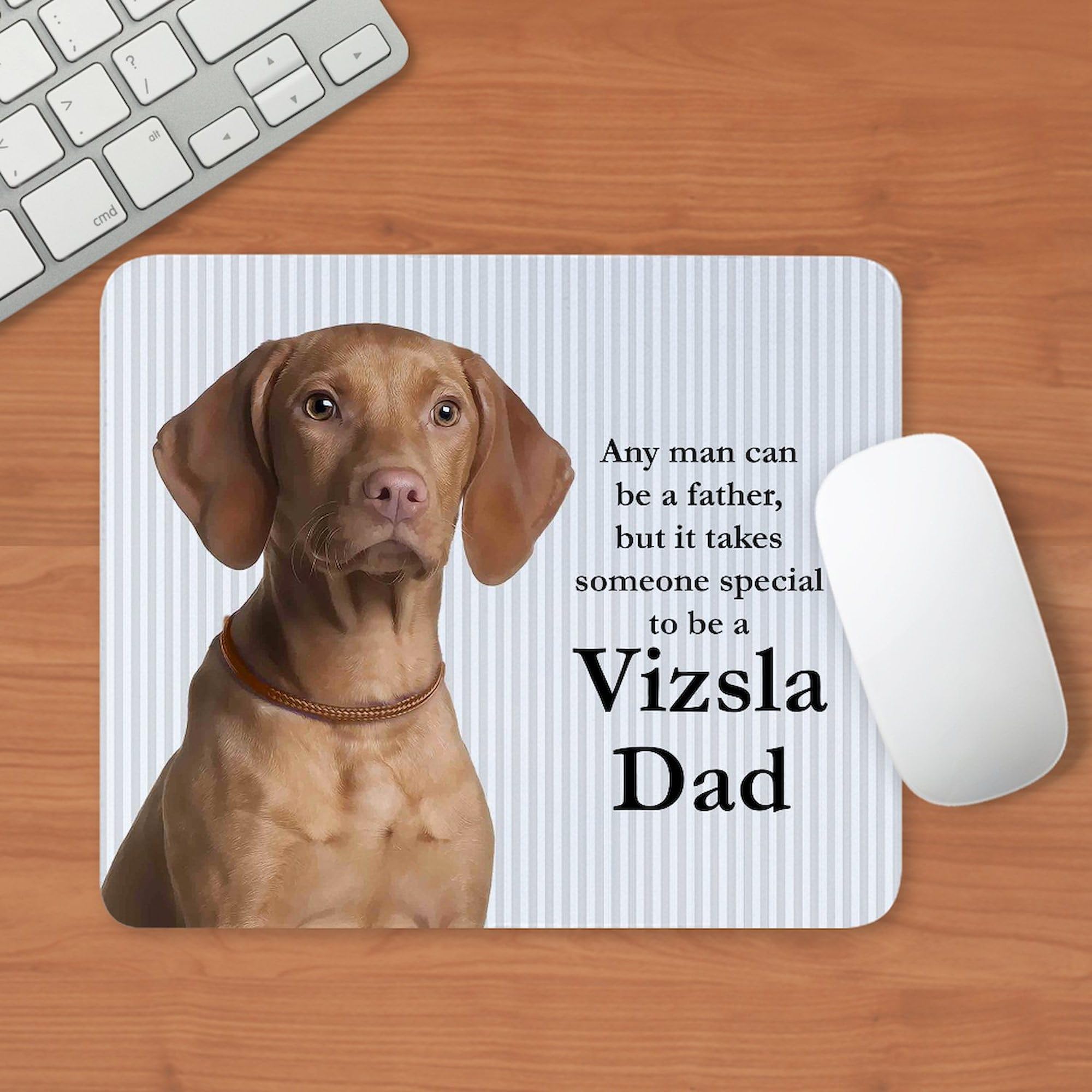 Vizsla Dad Non-Slip Rubber Gaming Mouse Pad - Perfect for Office, Home & Gaming Setup - Funny Dog Lover Gift for Father's Day & Birthdays