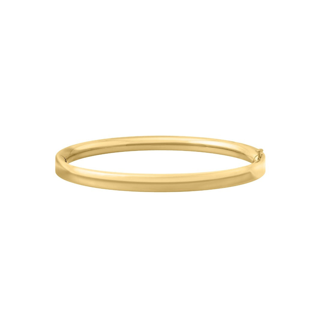 14K Yellow Gold Baby Bangle Bracelet - Elegant & Durable for Newborns, Christening, Birthday Gifts & Special Occasions