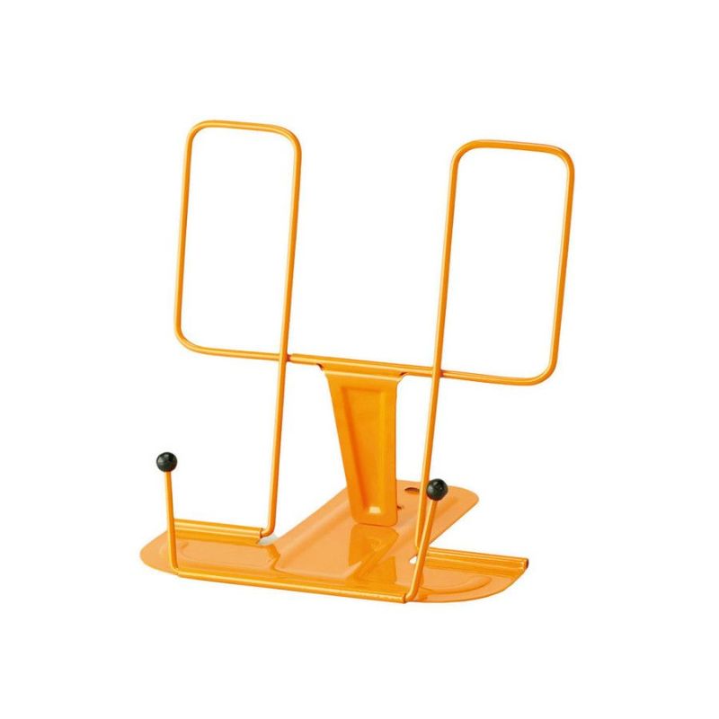 HIGHTIDE Metal Book Stand - Orange | Durable & Adjustable Book Holder for Reading, Studying & Office Use