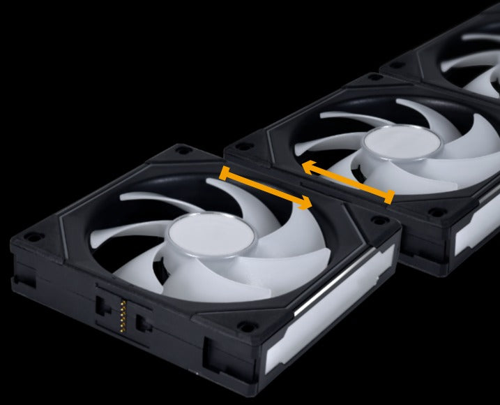Lian Li UNI FAN Infinity SL INF120 3-Pack Black RGB PC Case Fans with Controller - High Performance Cooling for Gaming PC & Custom Builds