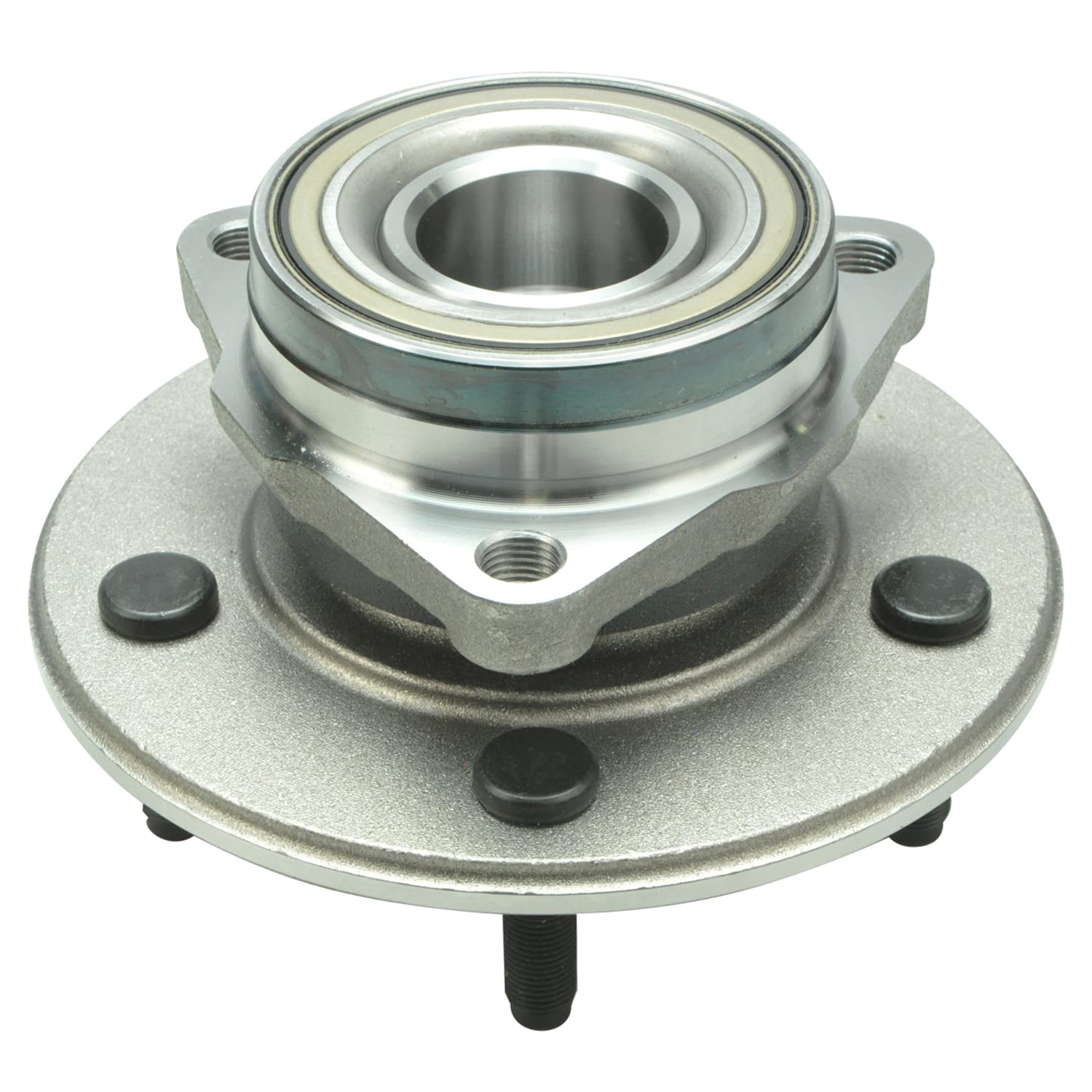Detroit Axle - 4WD Front Wheel Bearing Hub Assembly Set for 2000-2001 Dodge Ram 1500 (with 2-Wheel ABS) - Replacement Pair for Smooth Off-Road & Towing Performance