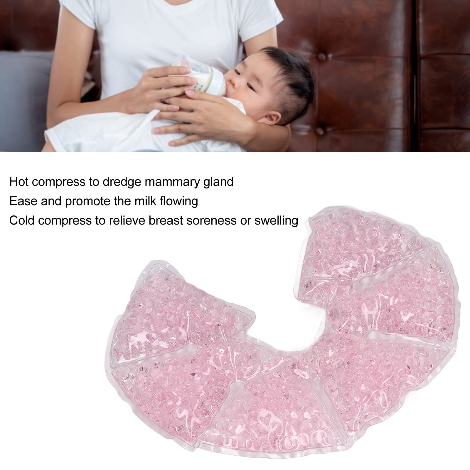 **Hot & Cold Breastfeeding Gel Packs for Nursing Moms – Soothing Relief for Soreness & Milk Flow – Reusable Screw-Shaped Compress – Home Use (Pink) – Perfect for Postpartum Care & Lactation Comfort**
