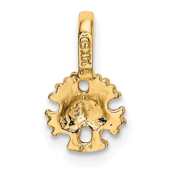 14K Solid Yellow Gold Sand Dollar Starfish Pendant Necklace - Elegant Beach Jewelry for Women, Perfect for Summer Vacations & Ocean-Themed Gifts