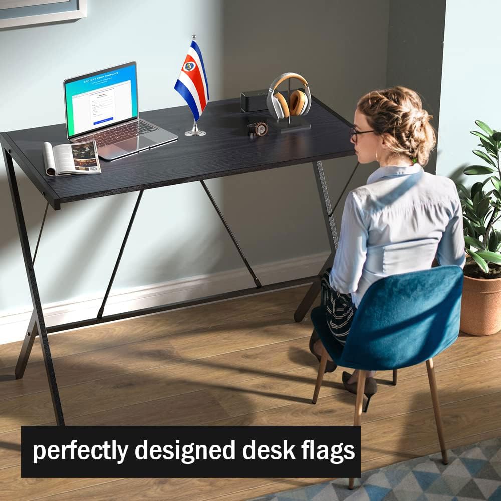 Costa Rica Flag - 12x18 Inch Mini Costa Rican Table Desk Flags for Home, Office & Party Decorations - Perfect for World Cup, Independence Day & Cultural Events