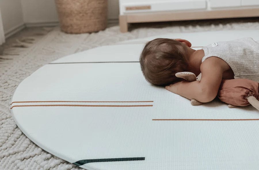 Little Bot Ofie Round Non-Slip Play Mat for Babies & Toddlers - Soft Floor Cushion for Nursery, Playroom & Daycare - Perfect for Crawling, Learning & Playtime
