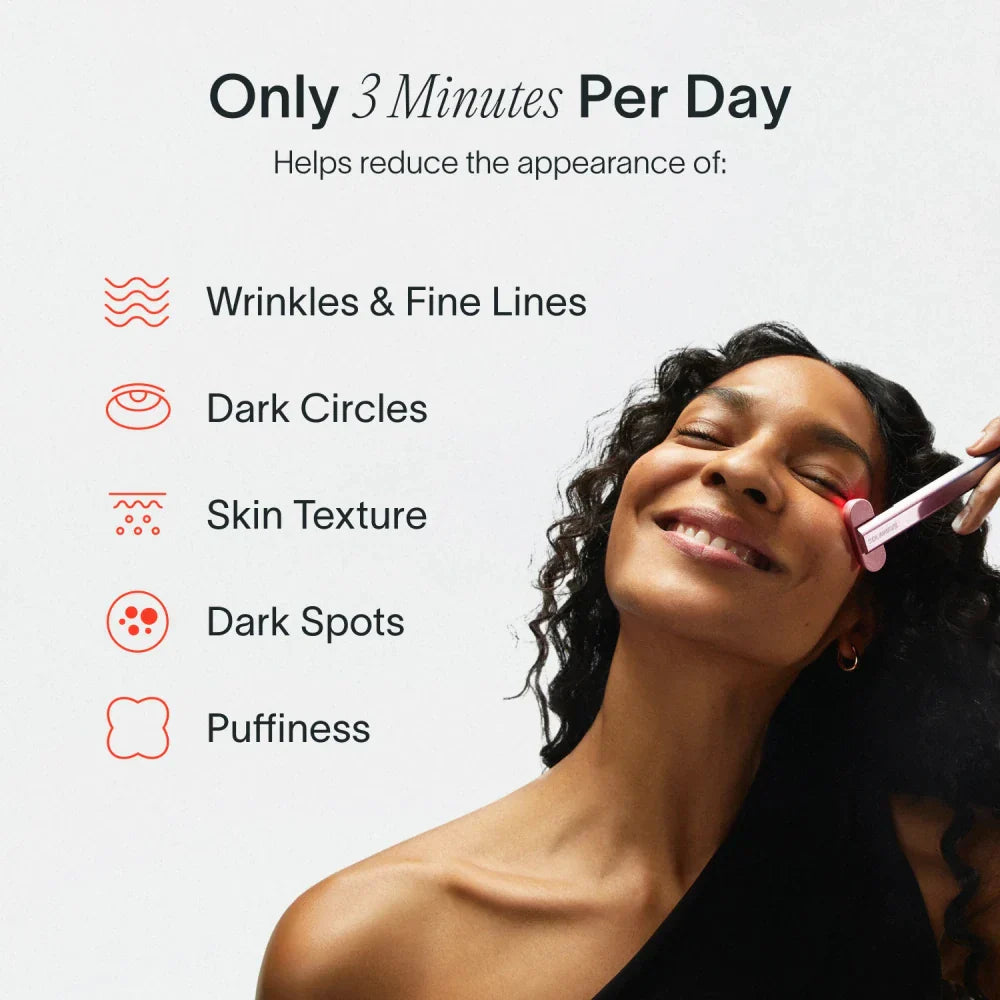 4 in 1 Red Light Therapy Wand with Anti-Aging Serum Kit - Professional LED Facial Device for Wrinkle Reduction, Acne Treatment & Skin Rejuvenation | Perfect for Home Skincare Routine & Spa Treatments