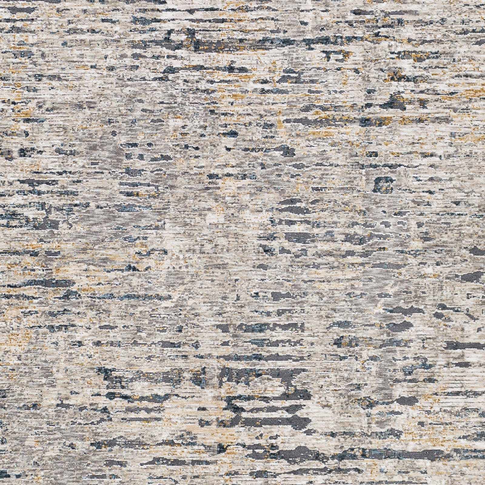 Hauteloom Sywell Modern Area Rug for Living Room & Bedroom - Soft Round Carpet in Gray, Beige, Blue - 6'7