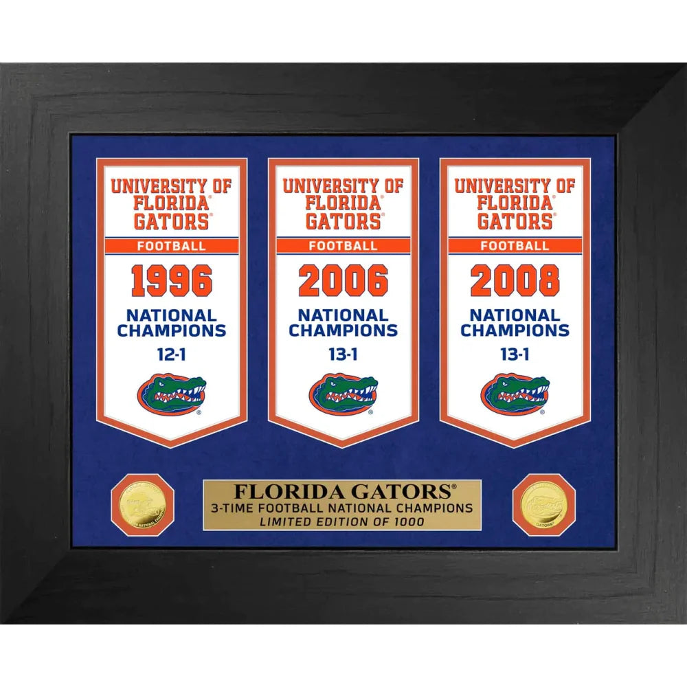 Florida Gators NCAA Football National Championship Gold Coin Framed Collage - Perfect for Game Room, Man Cave, Sports Bar & Gators Fan Gift