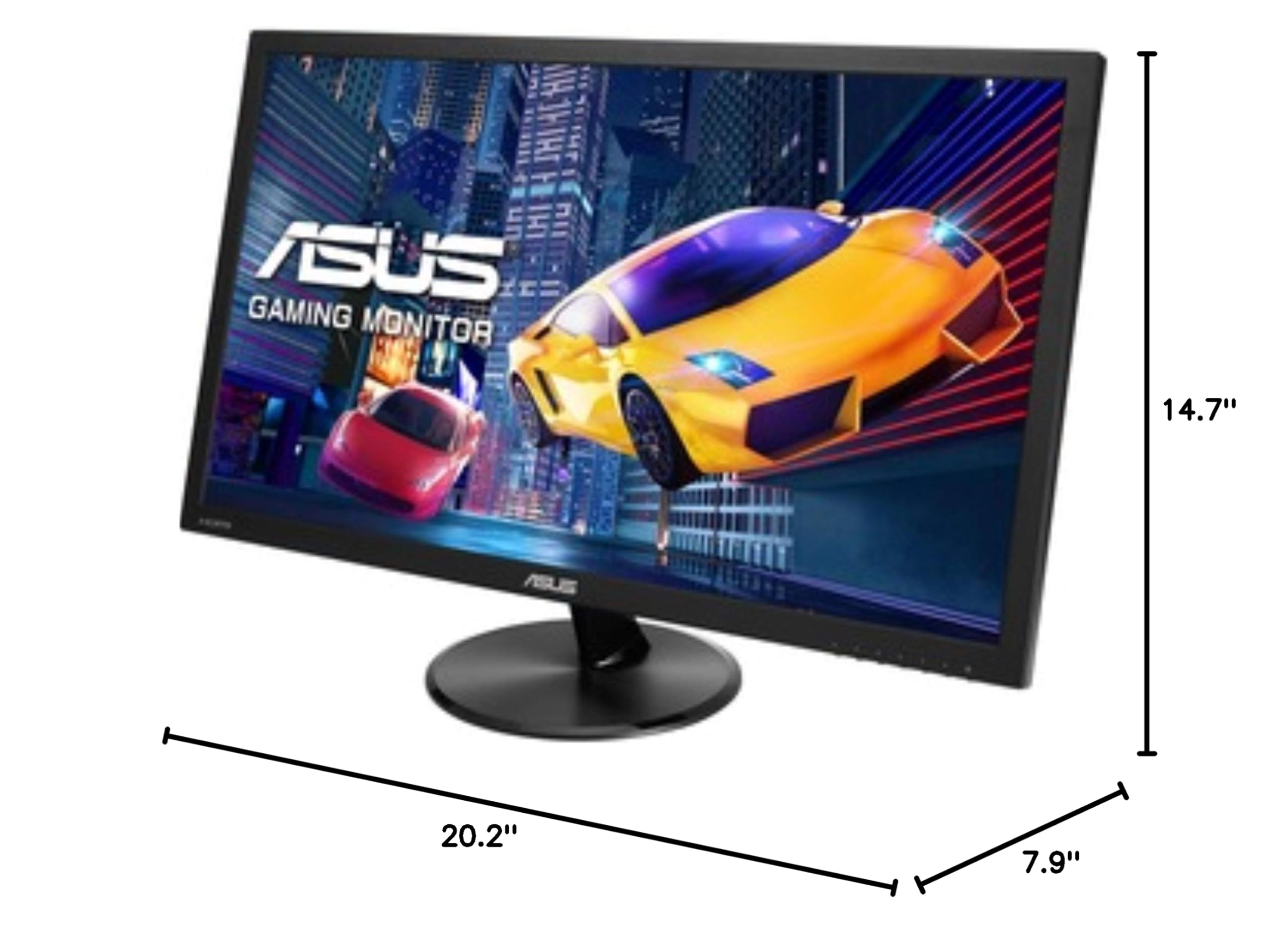 ASUS 21.5 Inch Ultra Slim Gaming Monitor - Full HD 1920x1080, 1ms Response Time, Built-in Speakers, HDMI & VGA Ports (VP228HE) - Perfect for PC Gaming, Home Office, and Entertainment Setup