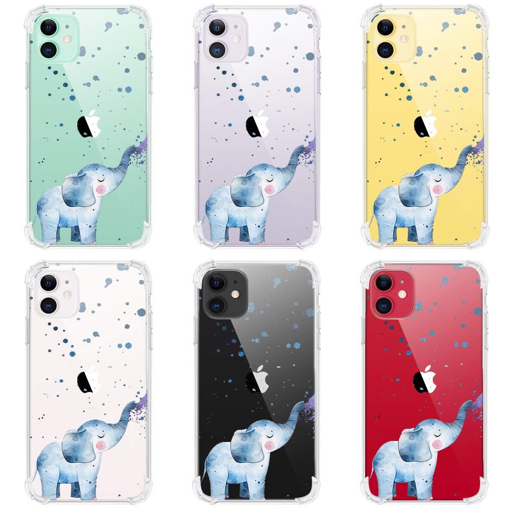 MAYCARI iPhone 11 Pro Max Case - Cute Elephant Animal Design, Clear TPU Slim Protective Cover with Anti-Scratch & Shock Absorbing | Perfect for Everyday Use, Travel & Gift Giving