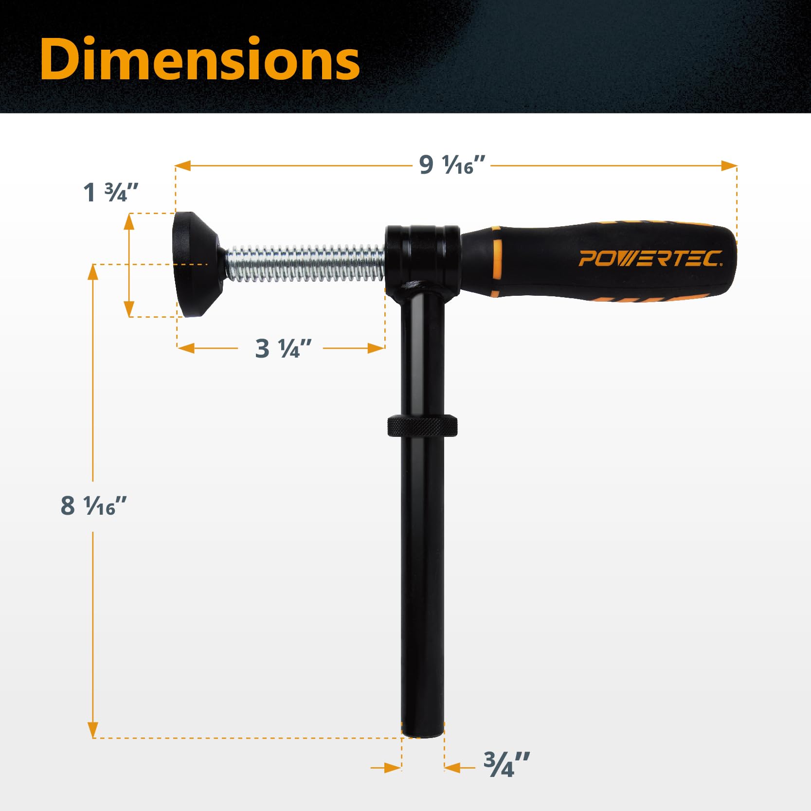 POWERTEC 90° Screw Clamp 2-Pack for 3/4