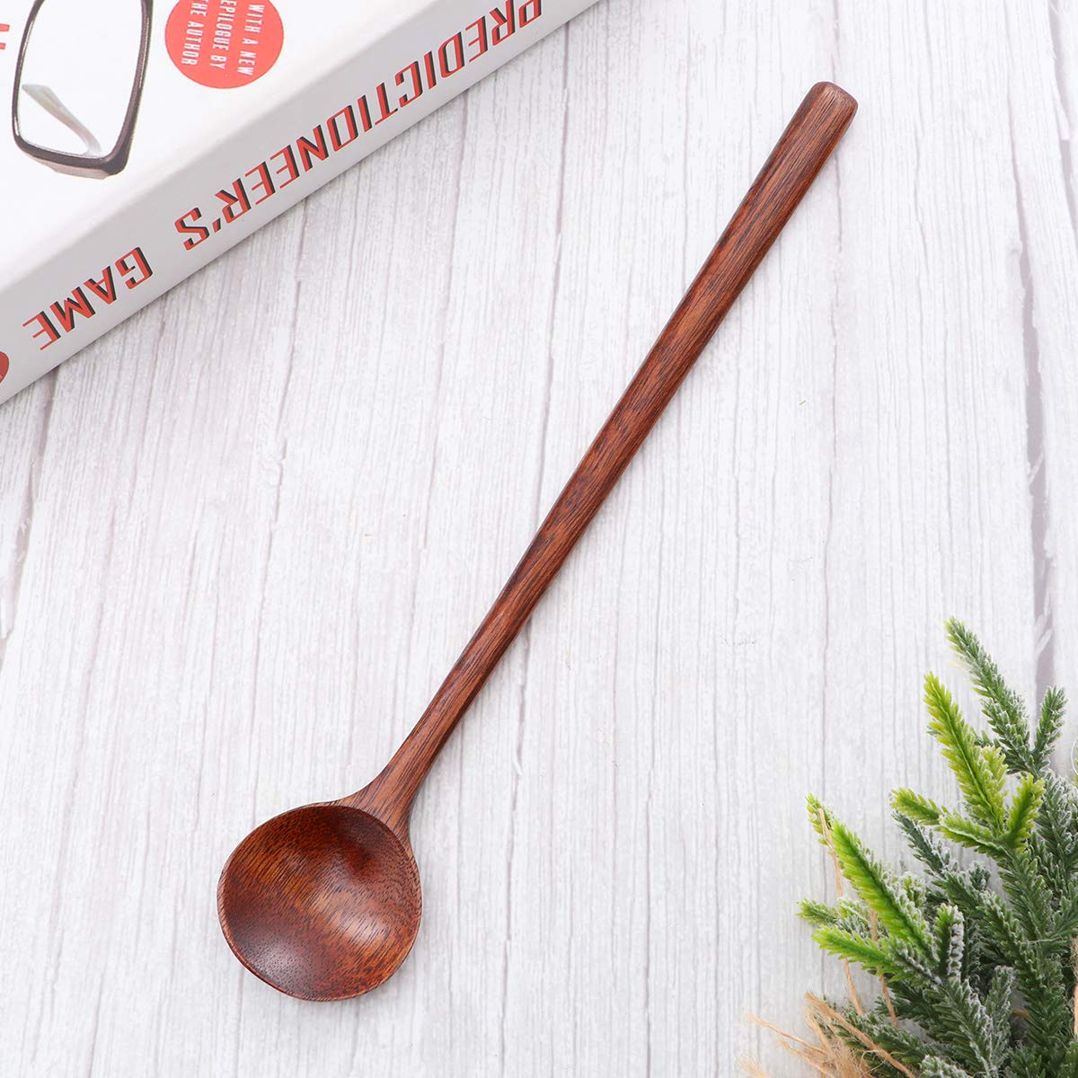 Cabilock 1-Piece Wooden Kitchen Ladle - Food Serving Scoop & Mixing Spoon for Soup, Cooking, Baking | Perfect for Home Kitchen & Camping Use