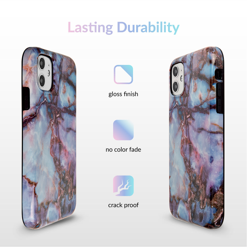 Galaxy Marble iPhone Case - Stylish Protective Cover for iPhone 12/13/14/15 Pro Max - Durable Shockproof Slim Design - Perfect for Everyday Use, Travel & Gifting