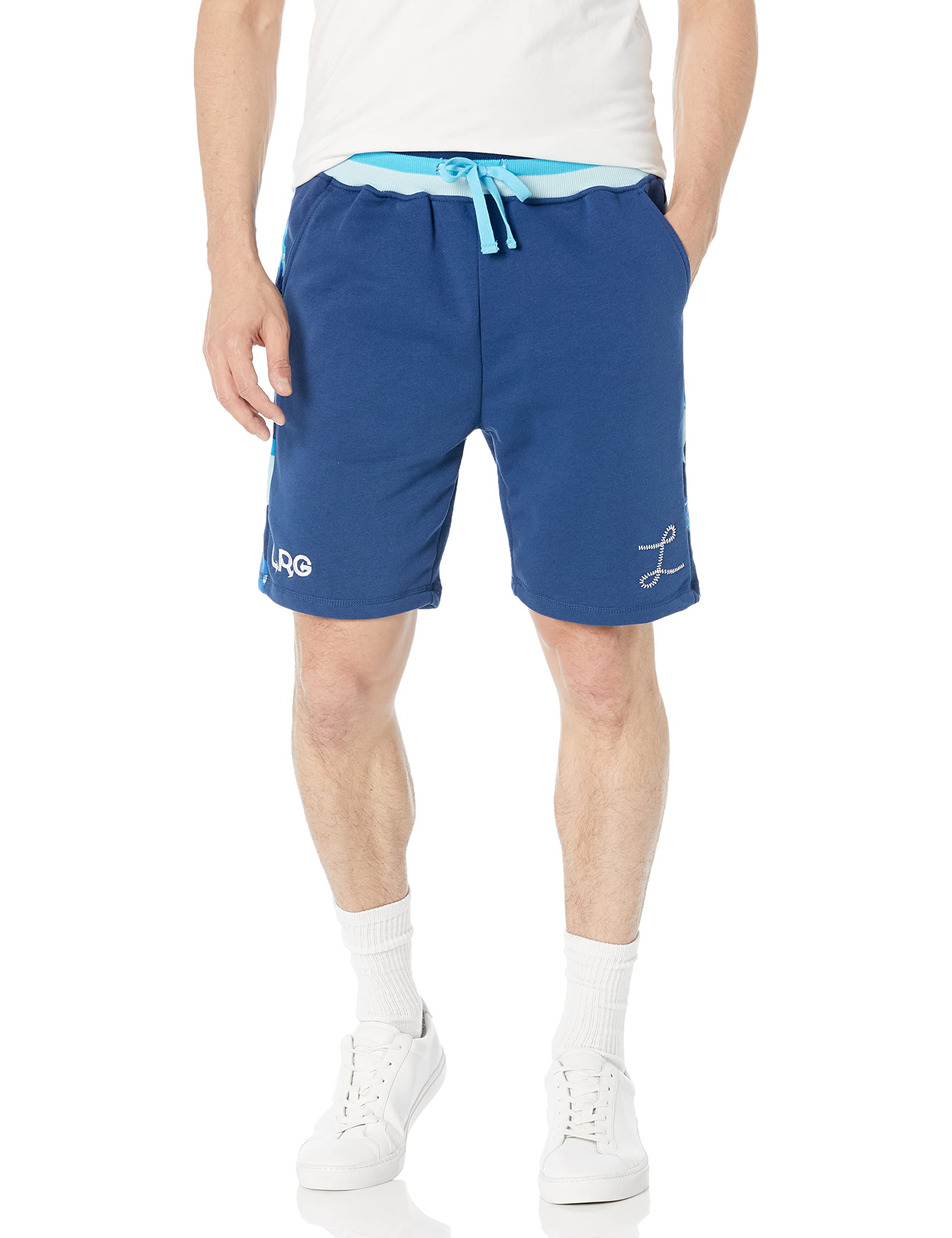 LRG Lifted Research Group Men's Fleece Sweat Shorts - Comfortable Athletic Lounge Shorts for Gym, Running & Casual Wear