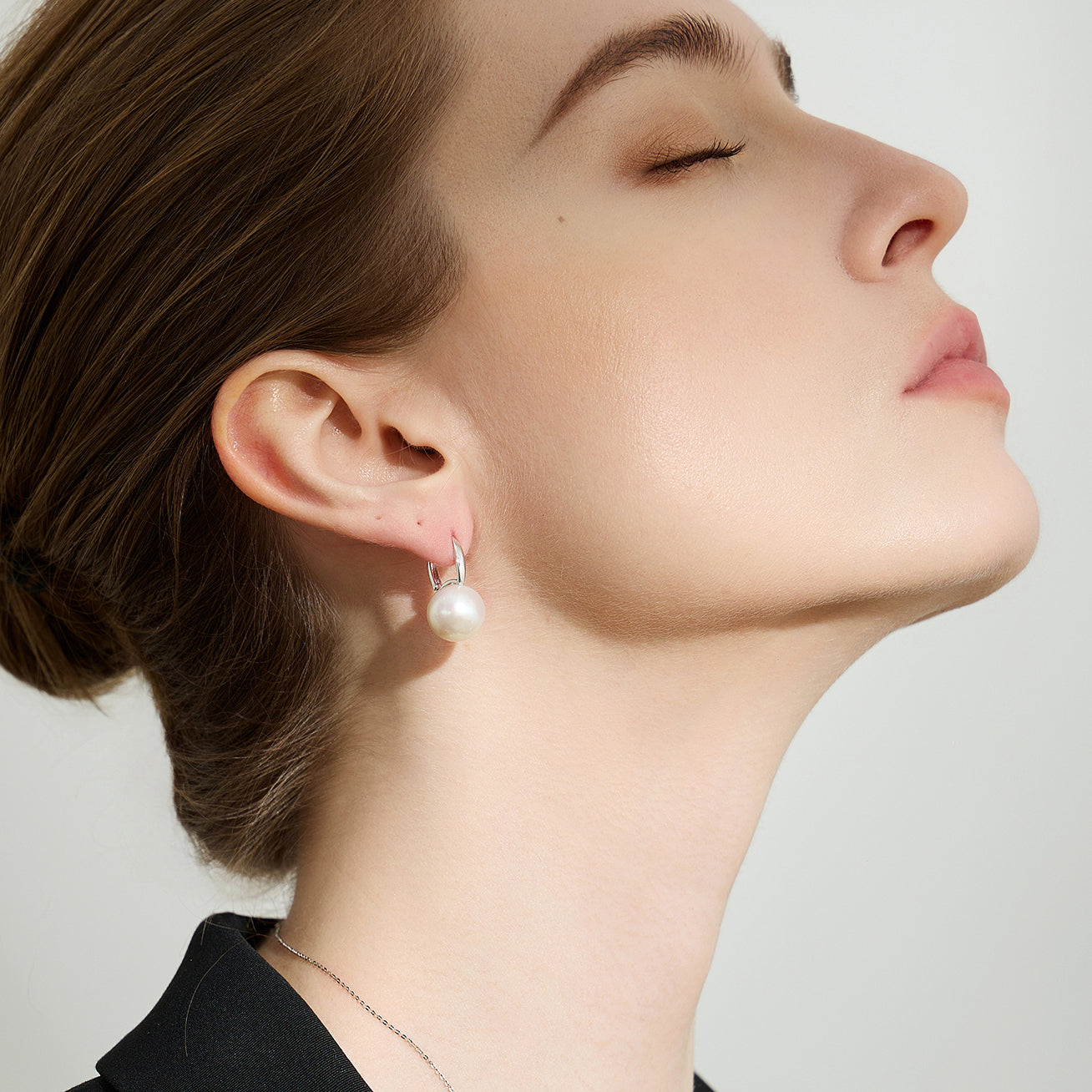 18K Solid Gold Edison Pearl Earrings for Women - Classic Stud Earrings for Daily Wear, Gift Giving & Special Occasions - KE00188
