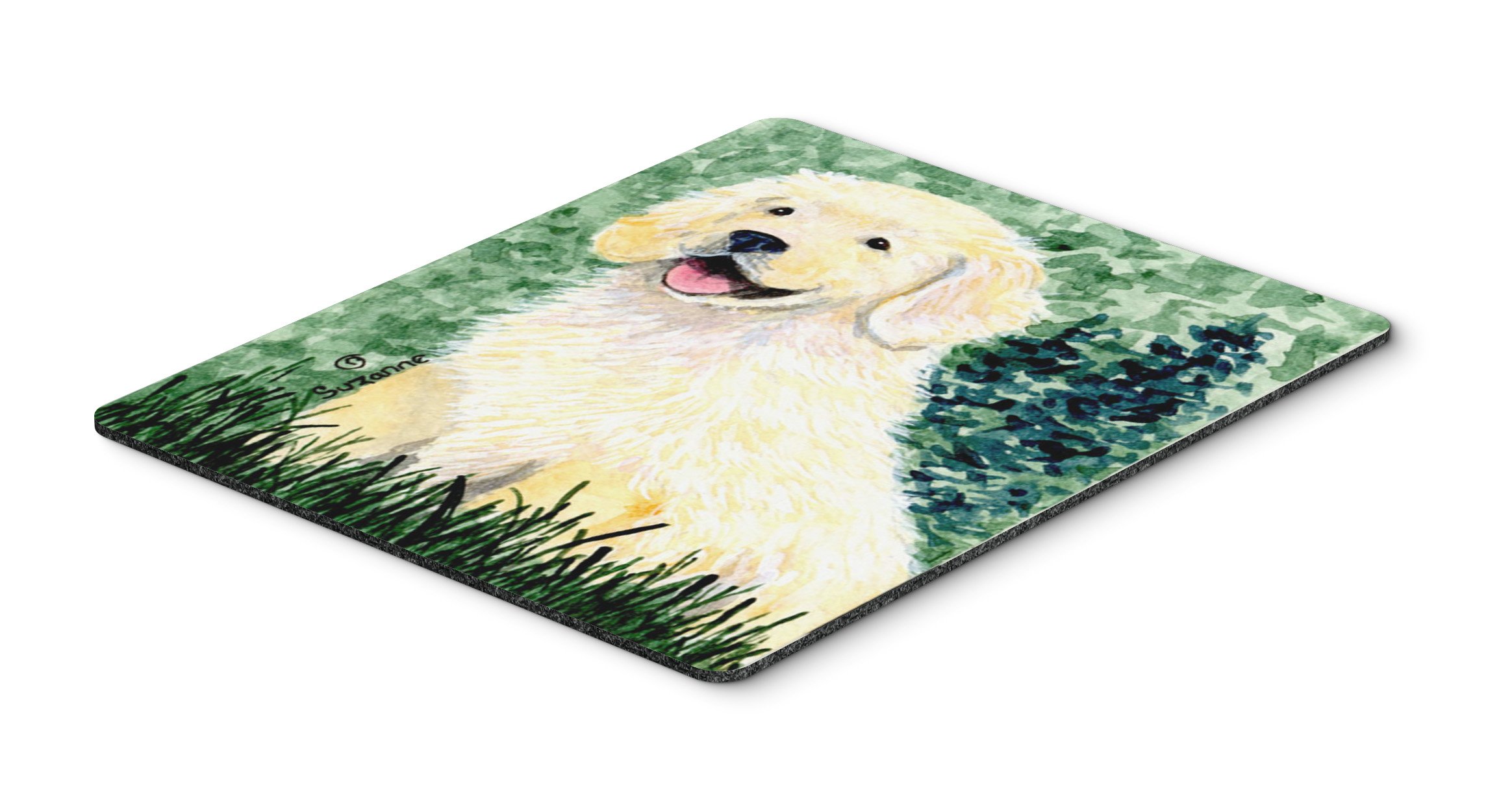 Golden Retriever Mouse Pad & Hot Pad - Large Washable Non-Slip Desk Mat for Home Office, Gaming & Computer Work - Cute Dog-Themed Trivet for Kitchen & Workspace Decor
