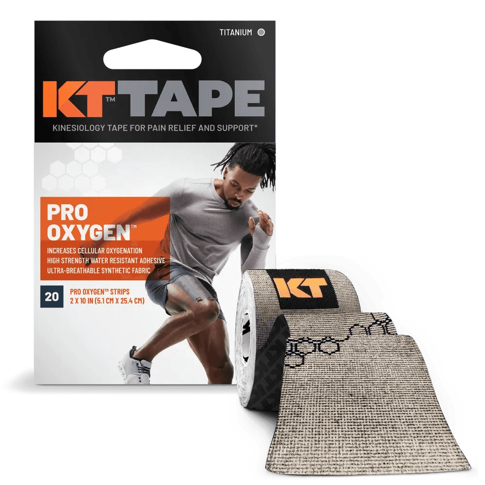 KT Tape Pro (Oxygen Titanium) - Professional Athletic Kinesiology Tape for Pain Relief & Muscle Support - Ideal for Sports, Fitness & Injury Recovery
