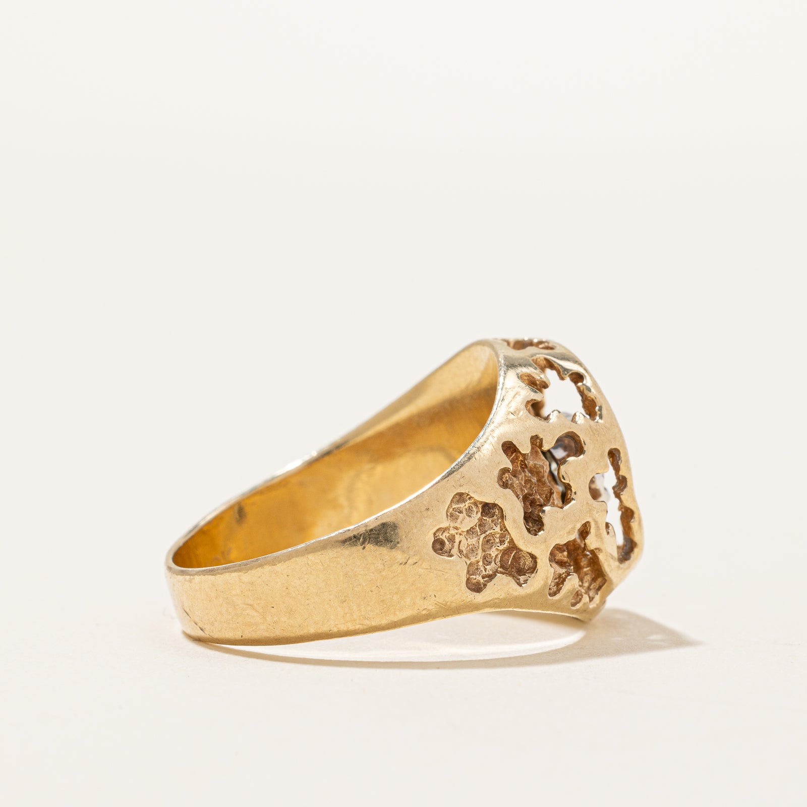 Elegant Diamond Textured Cocktail Ring - 0.26ctw Sparkling Gemstone Jewelry for Women - Size 9.25 - Perfect for Evening Parties, Weddings & Special Occasions