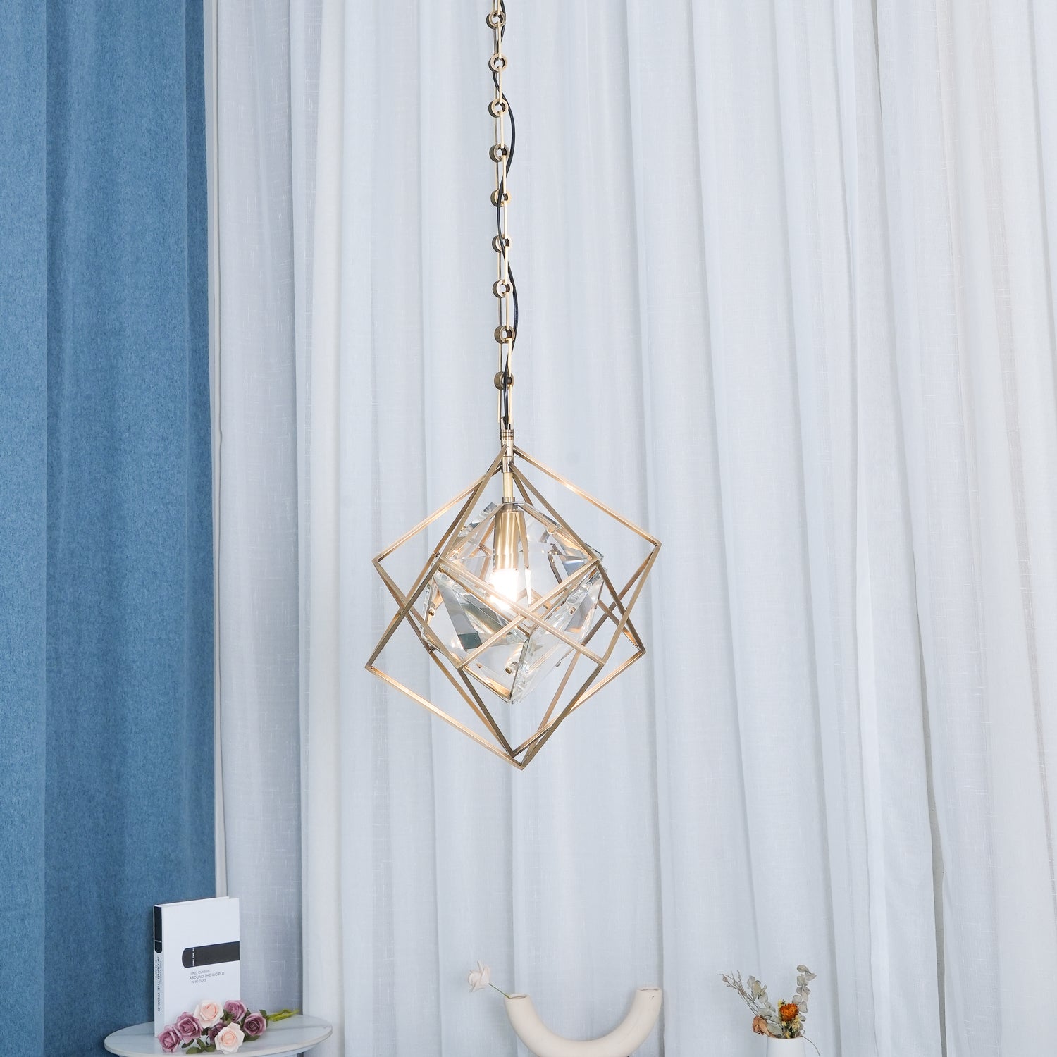 Modern LED Pendant Light Fixture - Adjustable Hanging Chandelier for Kitchen Island, Dining Room & Bedroom Lighting