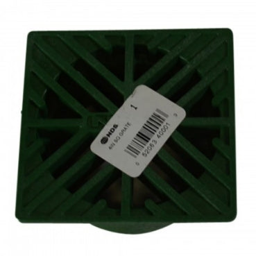 4 Inch Square NDS Drain Grate in Green - Perfect for Landscaping, Yard Drainage, and Outdoor Water Management