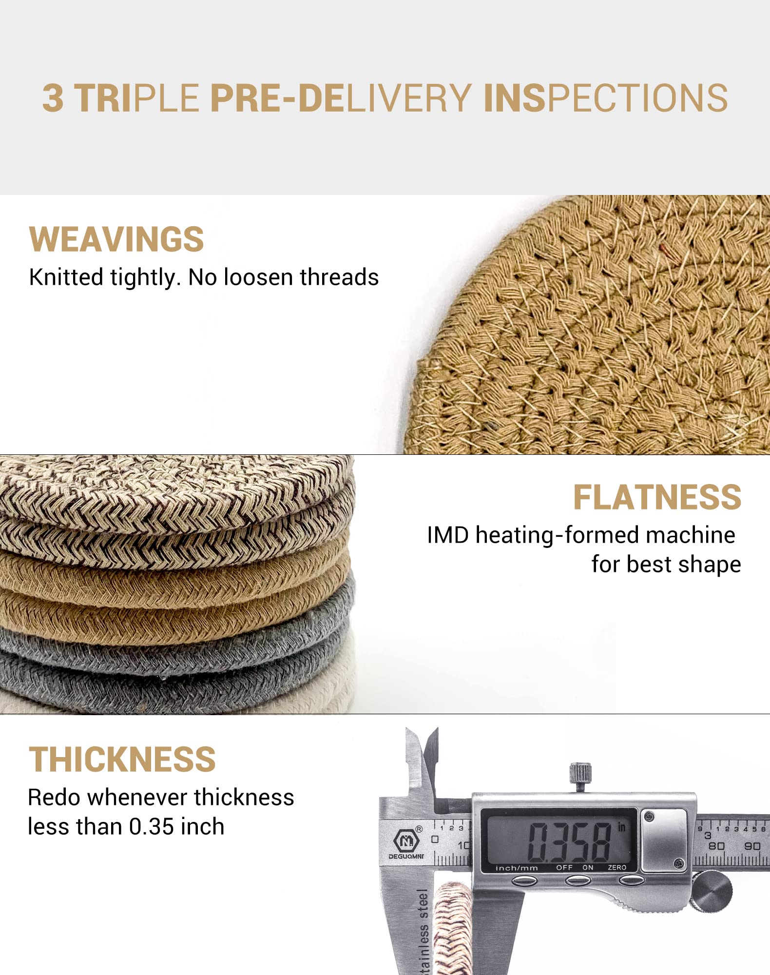 6-Pack Absorbent Drink Coasters Set with Holder - Heat-Resistant for Coffee, Tea & Cold Beverages - Perfect for Coffee Tables, Kitchen Countertops & Boho Christmas Decorations - Ideal Home & Bar Accessories